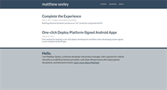 Desktop Screenshot of matthewseeley.net